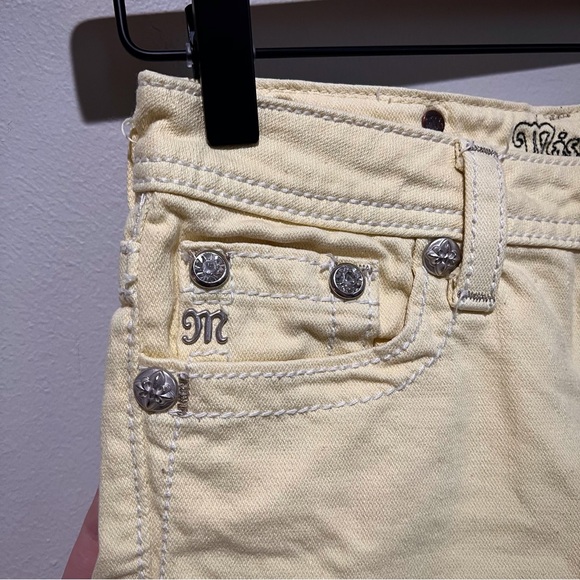 Miss Me Girls Denim Shorts Yellow Size 14 - Picture 5 of 8